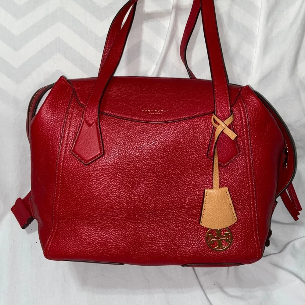 Nwot HTF color Tory Burch Perry Satchel in Red
